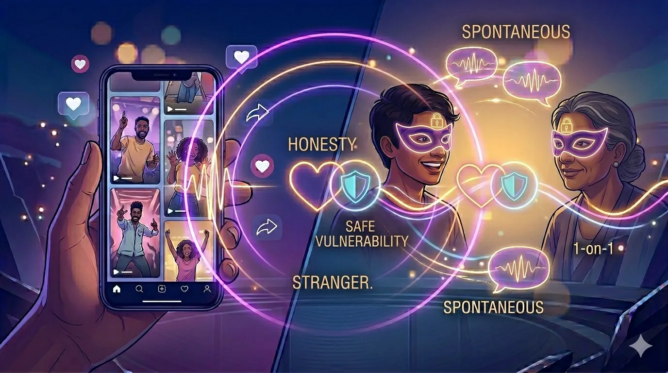Conceptual illustration of digital anonymity and honesty