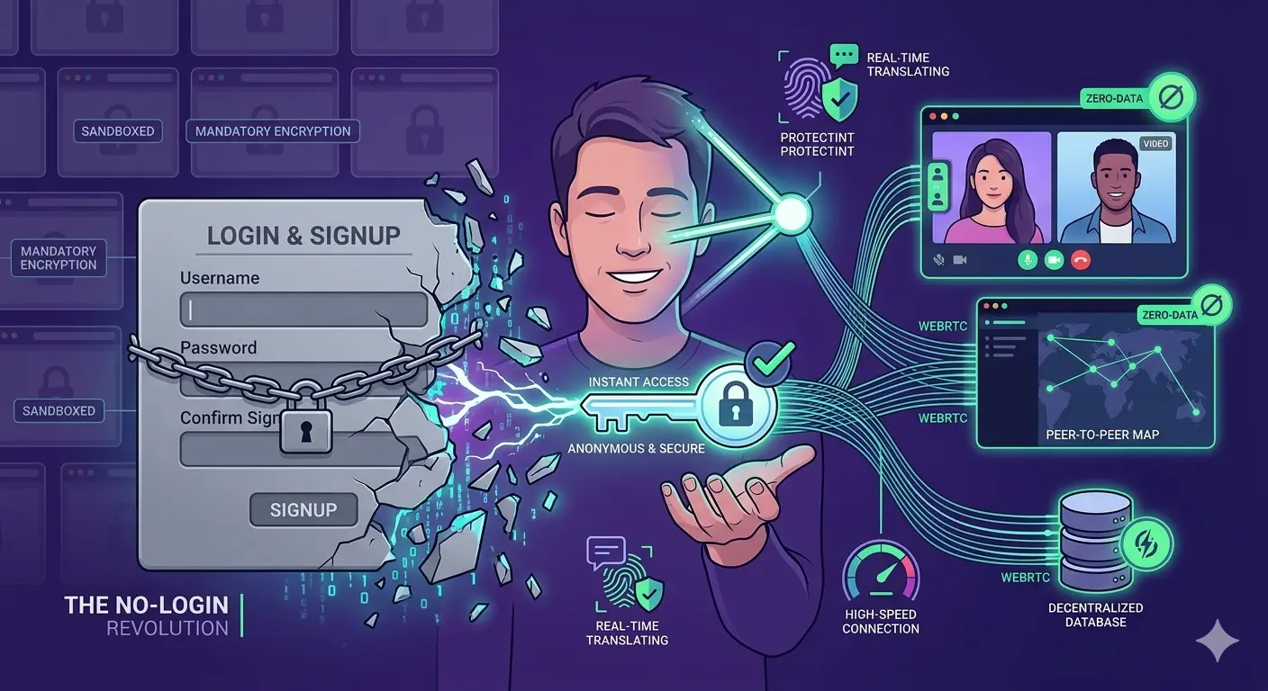 Symbolizing instant digital access without registration